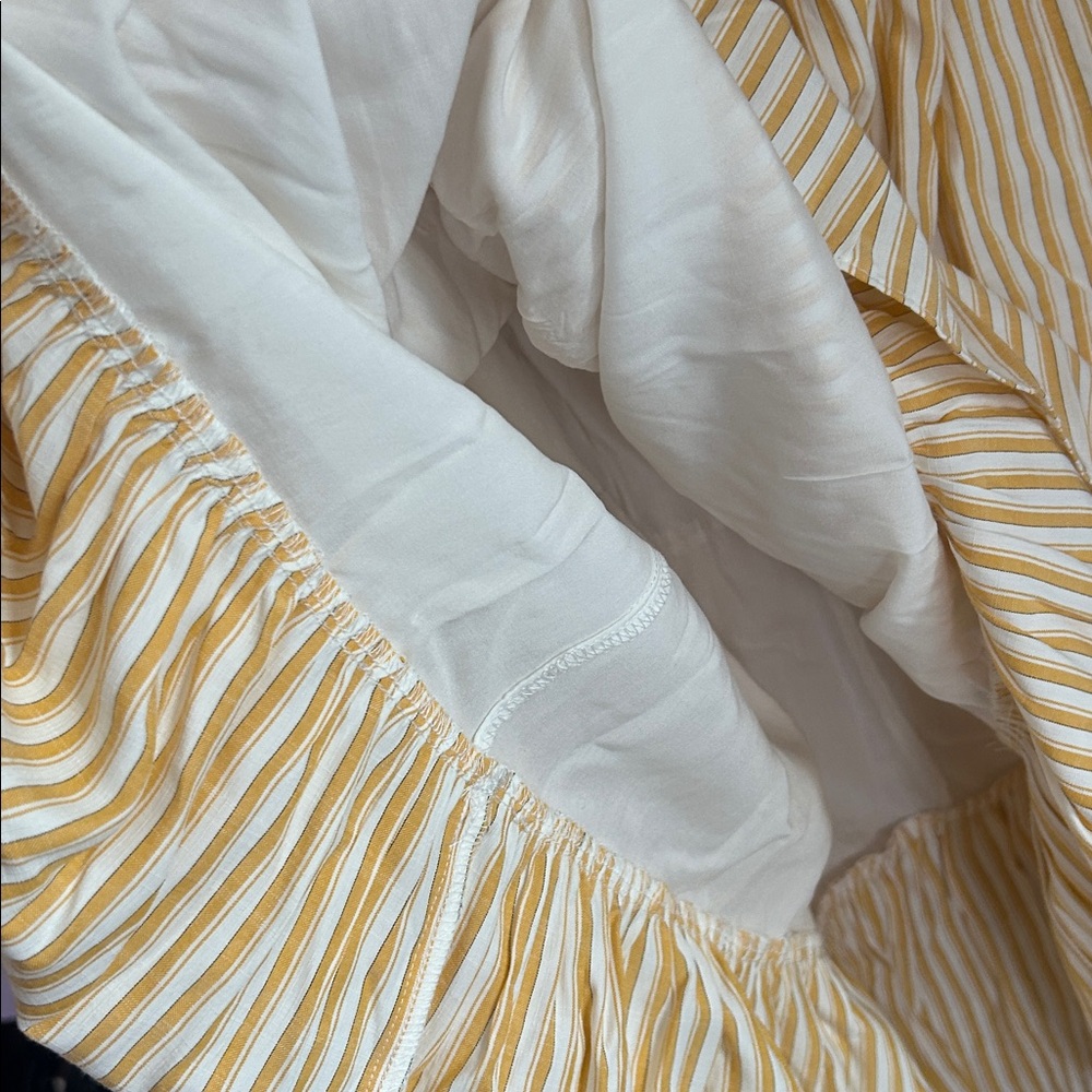 NWT Skies are Blue Yellow Stripes Tiered Halter Maxi Dress Size Small - Picture 13 of 15